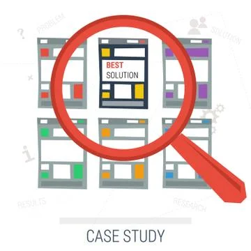 Concept case study best solution 스톡 일러스트