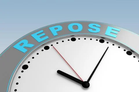 Concept certain time to repose Stock Illustration