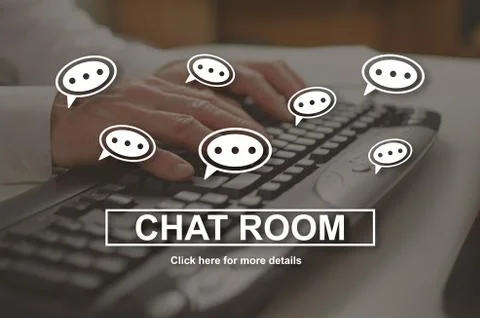 Concept of chat room Stock Photos