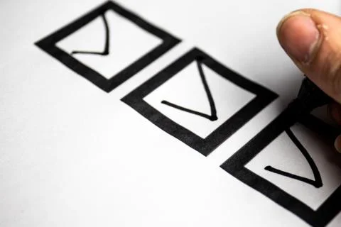 Concept of check list with marker Stock Photos