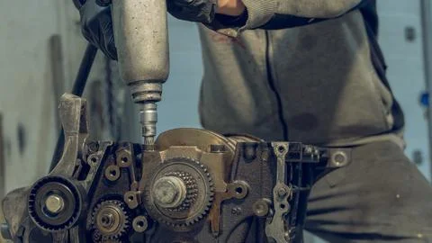 The concept of checking the readiness of the car before leaving.Auto mechan.. Stock Photos