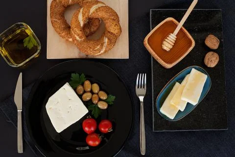 The concept of cheese. Stockfoto's