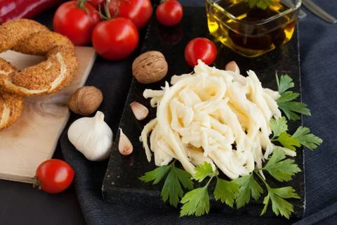 The concept of cheese. Stock Photos