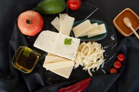 The concept of cheese. Stock Photos