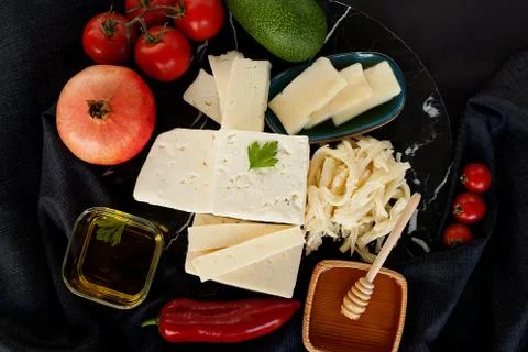 The concept of cheese. Stock Photos