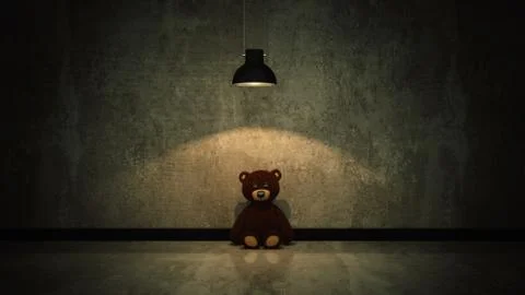 Concept of child abuse. 3D Rendering Stock Illustration