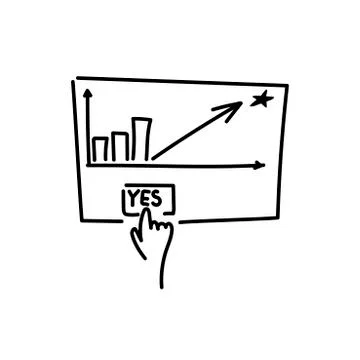 The concept of choice. Workflow, growth, graphics. Business development, incr Stock Illustration