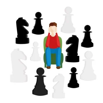 The concept of choosing the path, a difficult decision. Decision business met Stock Illustration