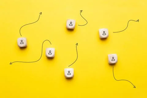 The concept of choosing a path in a profession or life change Foto stock