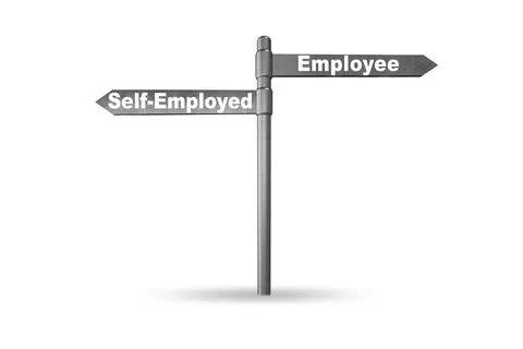Concept of choosing self-employed versus employment Stock Illustration