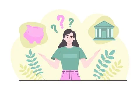 Concept of choosing woman Stock Illustration