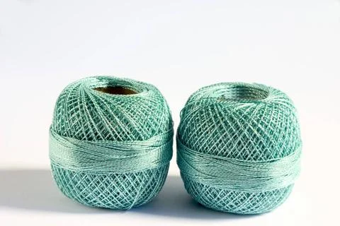 Concept ; circle couple double pair twice twin two round shape crochet cot... Fotos Stock