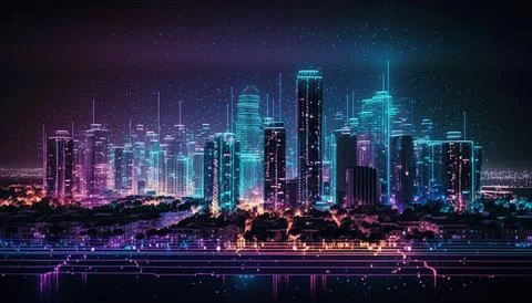 Concept of the city of the future Stock Illustration