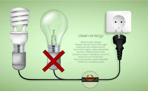 The concept of clean energy Stock Illustration