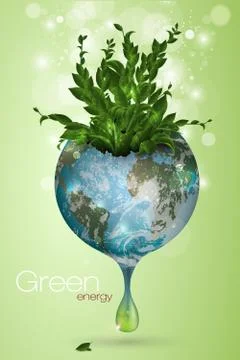 The concept of clean energy Stock Illustration