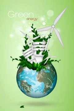 The concept of clean energy Stock Illustration