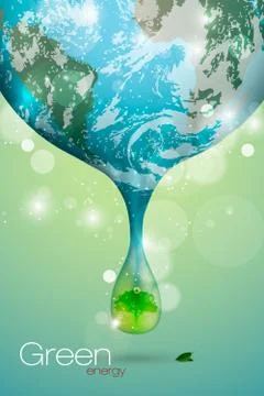 The concept of clean energy Stock Illustration