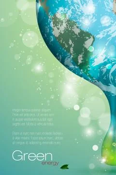 The concept of clean energy Stock Illustration