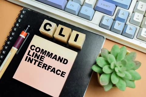 Concept of CLI - Command Line Interface write on sticky notes 写真素材