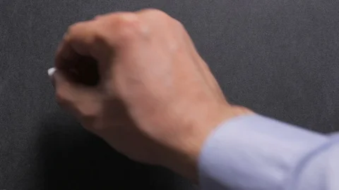 Concept, close-up of a man's hand writing the word "diet" on a chalkboard" Video stock 125379370