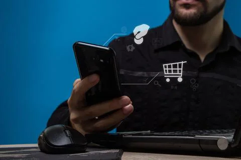 The concept of cloud computing and security in the global network, cloud technol Stockfoto's