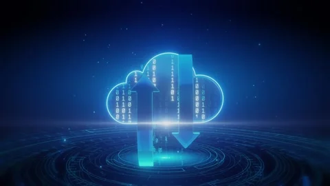 Concept cloud computing arrow upload. Stock Footage 262715422