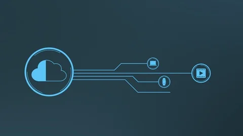 Concept of cloud computing Stock Footage 103232251