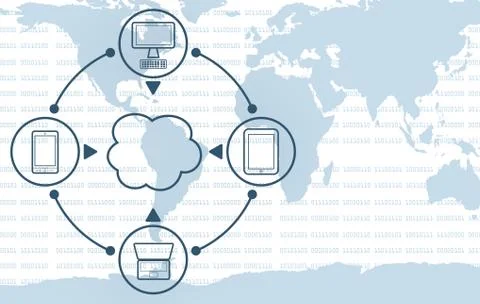 Concept of cloud computing イラスト素材