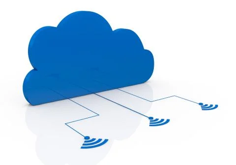Concept of cloud computing Illustrazione stock