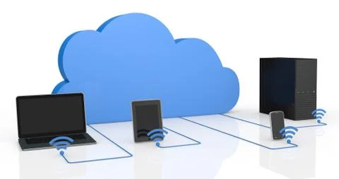 Concept of cloud computing Illustrazione stock