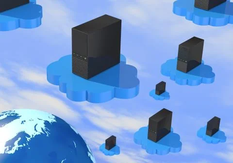 Concept of cloud computing 스톡 일러스트
