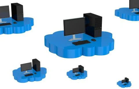 Concept of cloud computing 스톡 일러스트