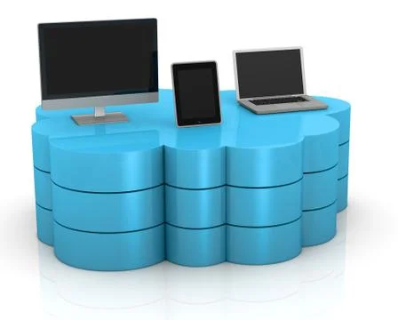Concept of cloud computing Stock Illustration