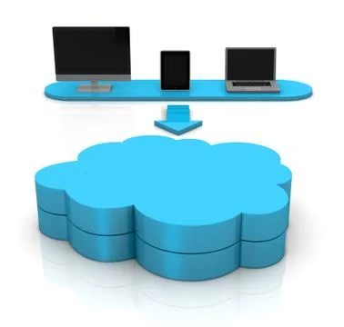 Concept of cloud computing Illustrazione stock