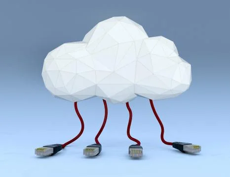 Concept of cloud computing Stock Illustration