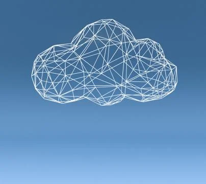 Concept of cloud computing 库存插图