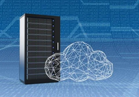 Concept of cloud computing 库存插图