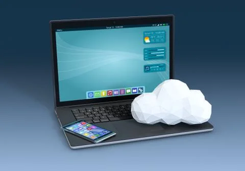 Concept of cloud computing 스톡 일러스트