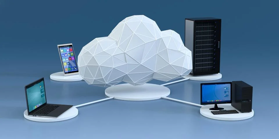 Concept of cloud computing Illustrazione stock