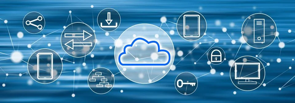 Concept of cloud computing 스톡 일러스트