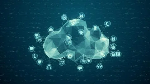 Concept of cloud computing Stock Illustration