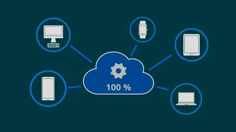 Concept of cloud computing Illustrazione stock