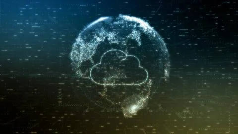 Concept of cloud computing Illustrazione stock