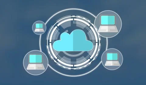 Concept of cloud computing Stock Illustration