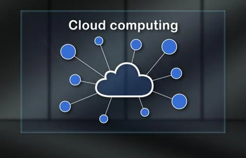 Concept of cloud computing Stock Illustration