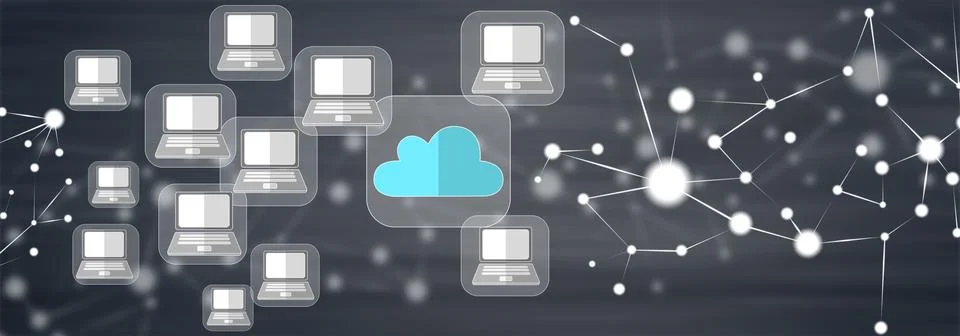 Concept of cloud computing Illustrazione stock