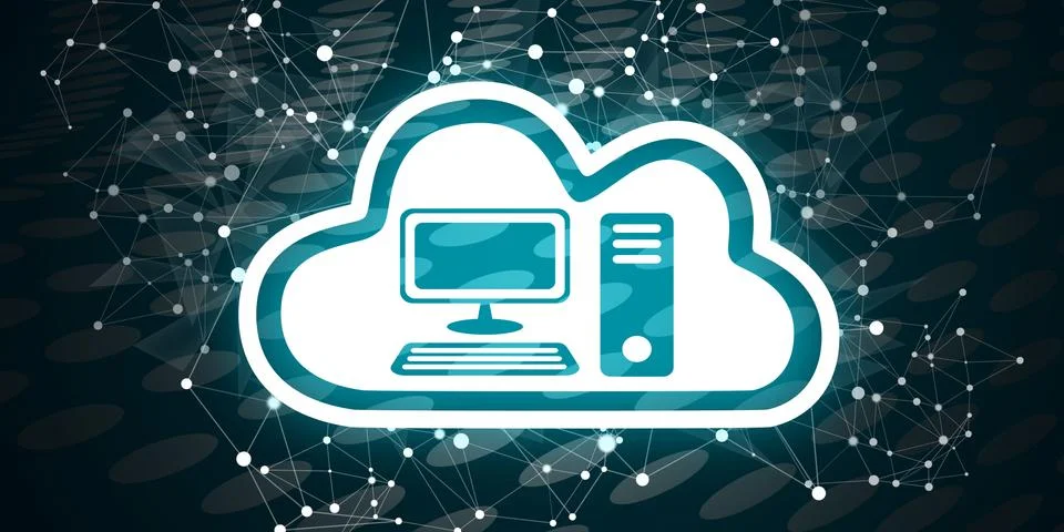 Concept of cloud computing Illustrazione stock