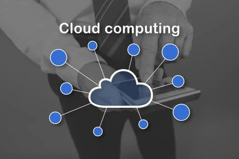 Concept of cloud computing Stock Photos