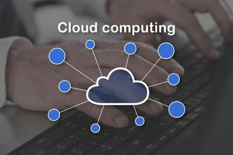 Concept of cloud computing Stock Photos