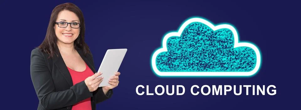 Concept of cloud computing Stock Photos